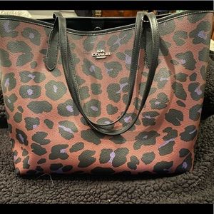 Coach Leopard City Tote